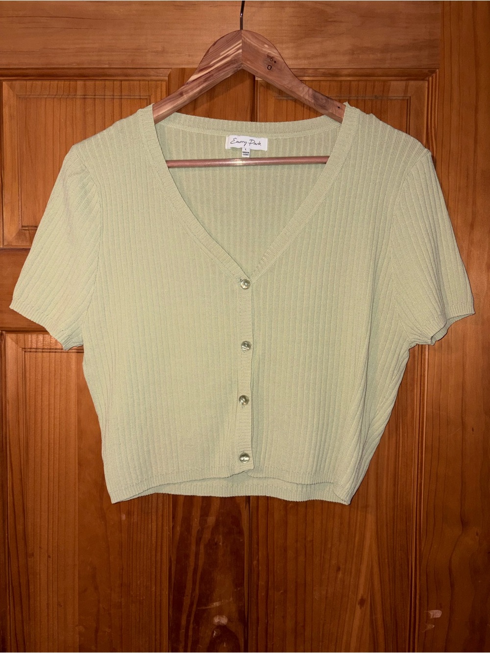 Emory Park Sage Green Crop Top